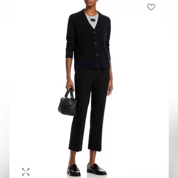 Bloomingdale’s cashmere black cardigan sweater - Picture 2 of 6